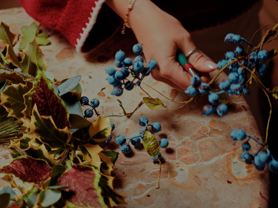Festive Wreath Making with Becky of Leafy Couture at OKA